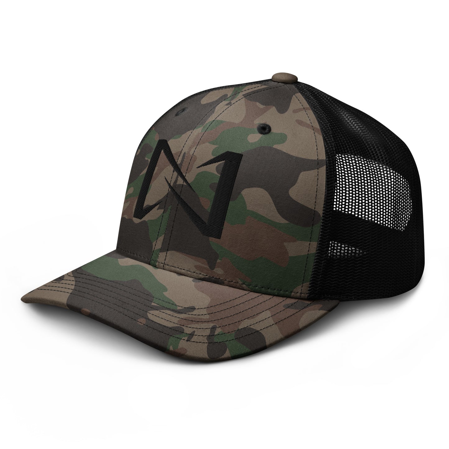 N Logo Camouflage Trucker Hat