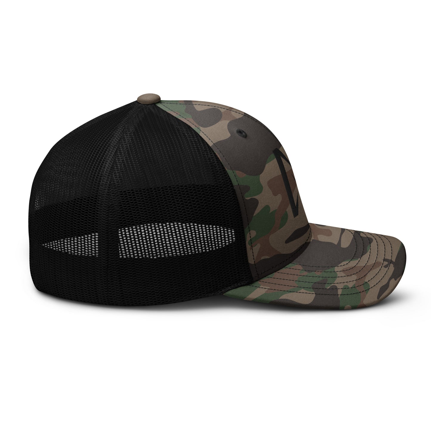 N Logo Camouflage Trucker Hat