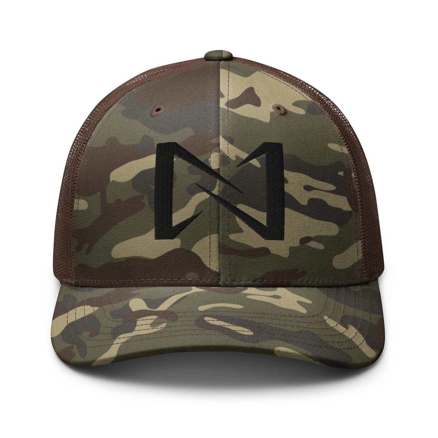 N Logo Camouflage Trucker Hat