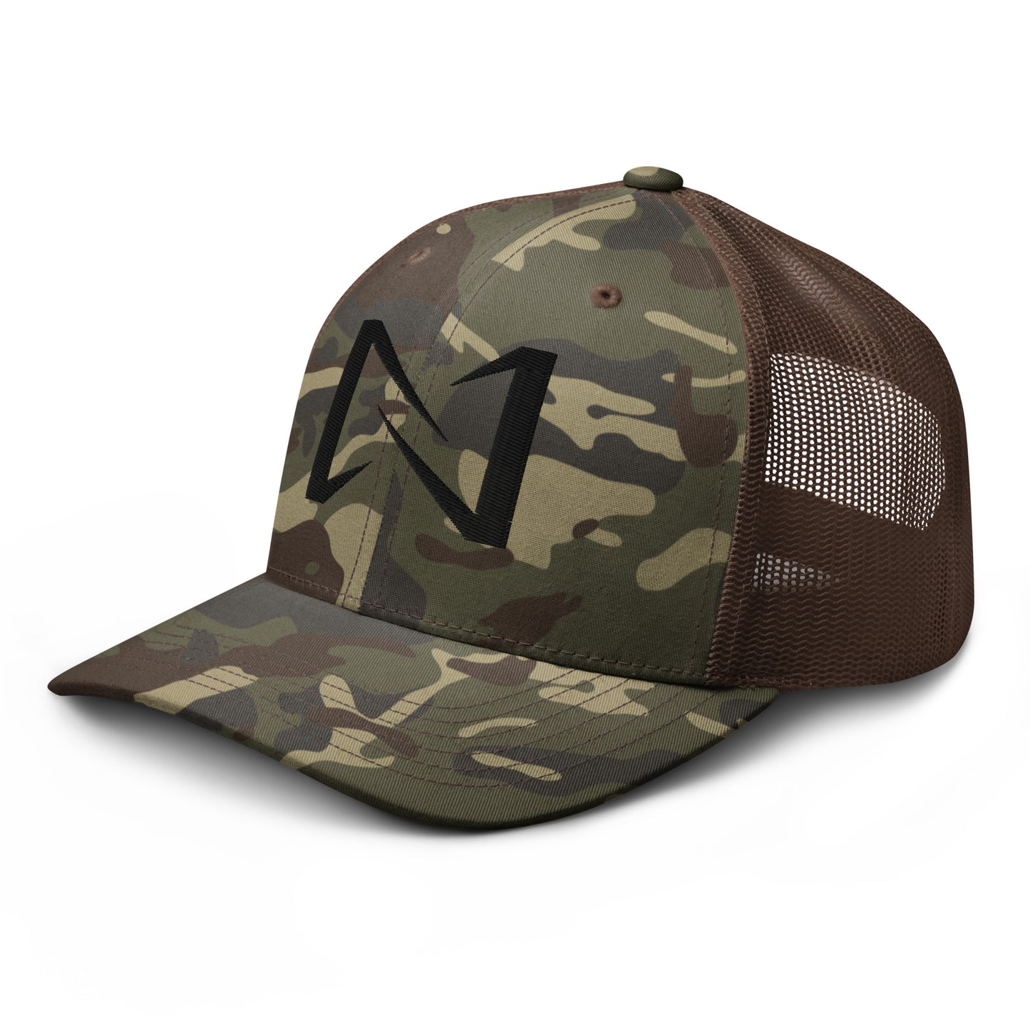 N Logo Camouflage Trucker Hat