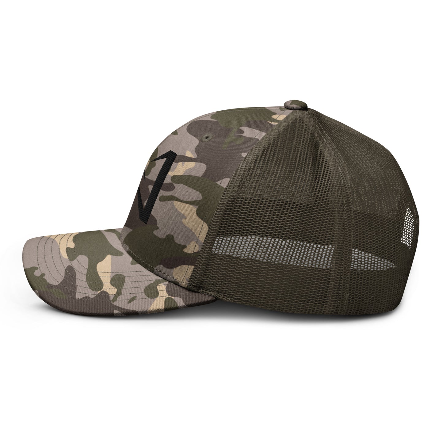 N Logo Camouflage Trucker Hat