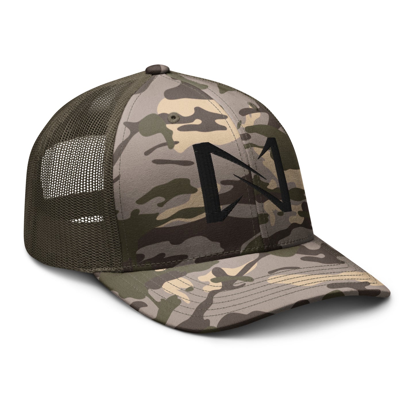 N Logo Camouflage Trucker Hat