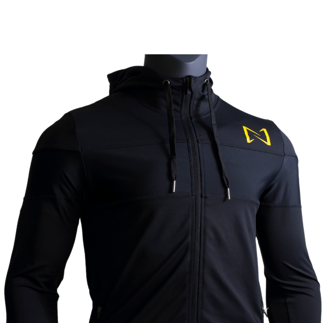 Night Prowler Apparel Black performance jacket with yellow N logo