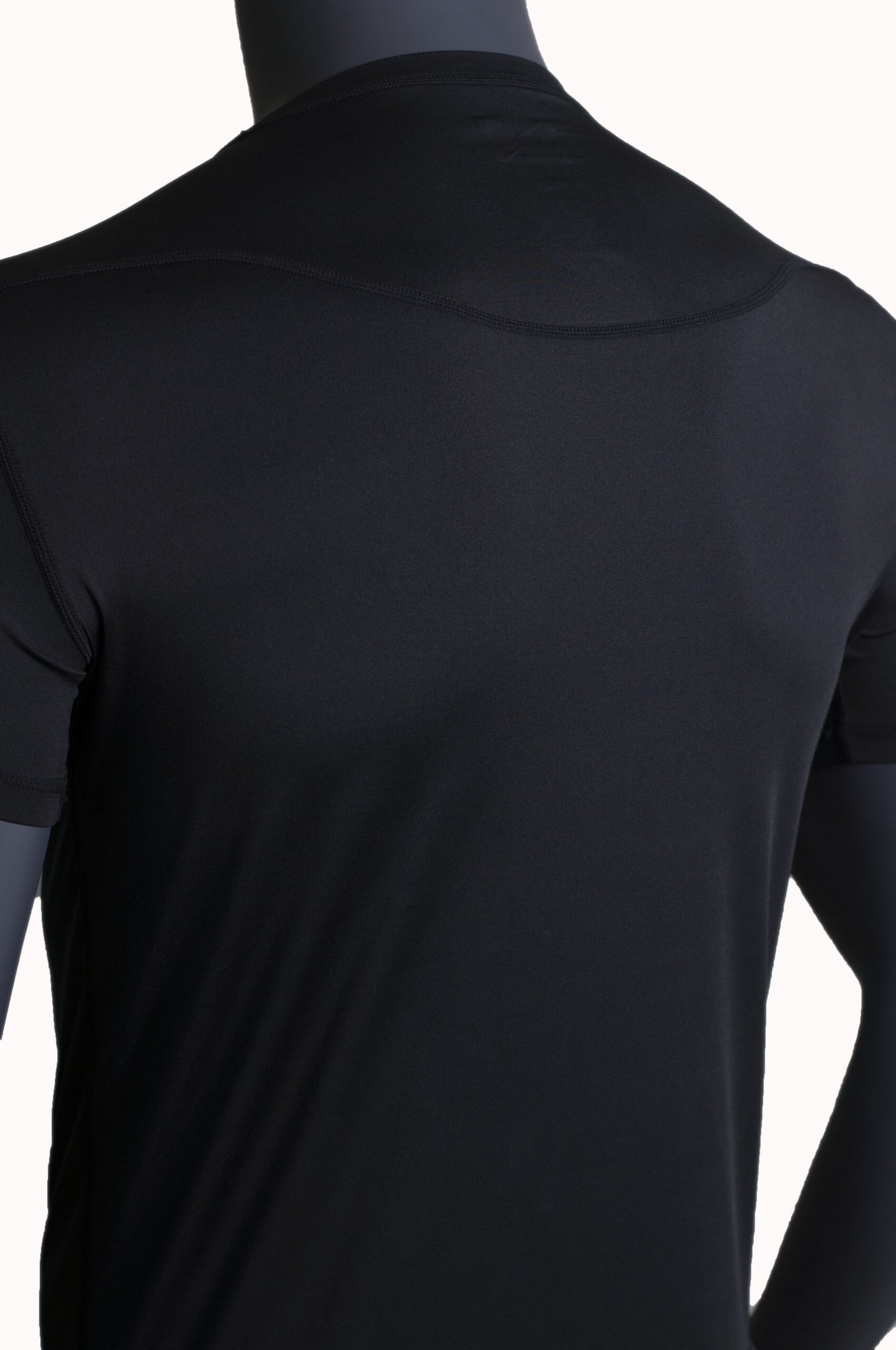 Black compression shirt Back view