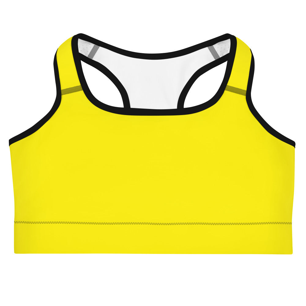 Night Prowler Black and Yellow Sports bra