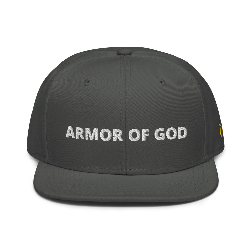 Night Prowler Apparel Gray Snap back flat billed hat with yellow N logo on left side and Rise Up text on the back
