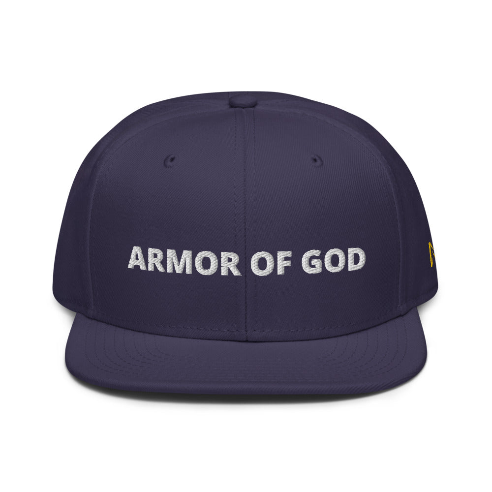 Night Prowler Apparel Bluish Snap back flat billed hat with yellow N logo on left side and Rise Up text on the back