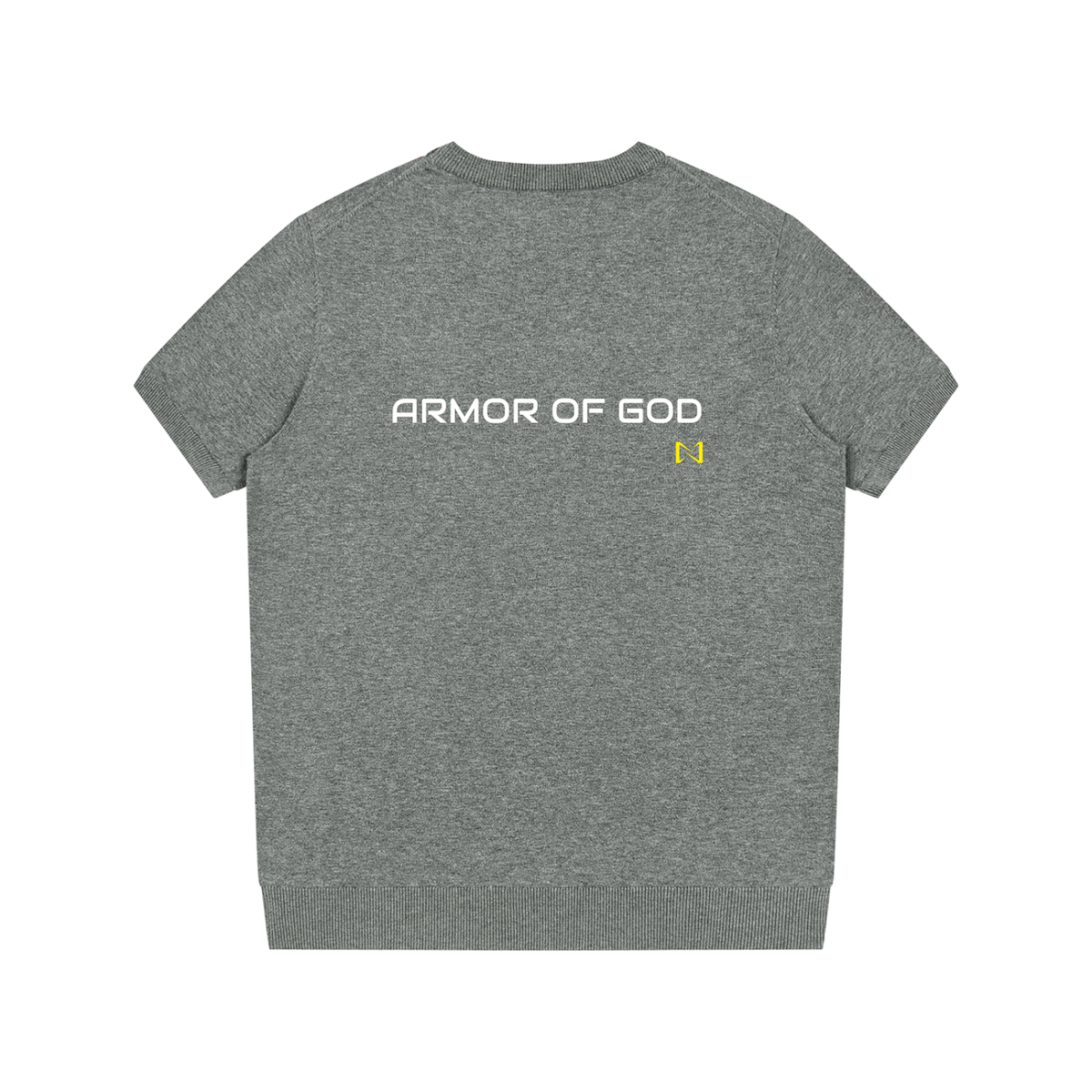NPRWLR Crewneck Knit T-Shirt in flower gray, second view of the knit crewneck