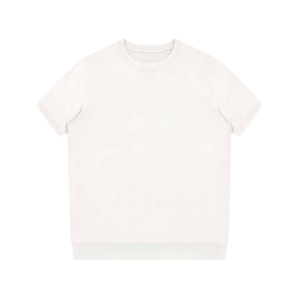 NPRWLR Crewneck Knit T-Shirt in beige, 9.4 oz cotton and nylon knit with a regular cut and regular sleeve