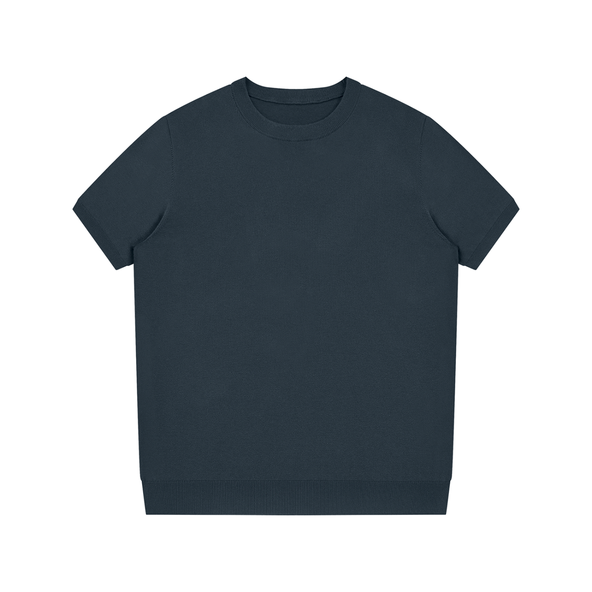 NPRWLR Crewneck Knit T-Shirt in gray blue, 9.4 oz cotton and nylon knit with a regular cut and regular sleeve