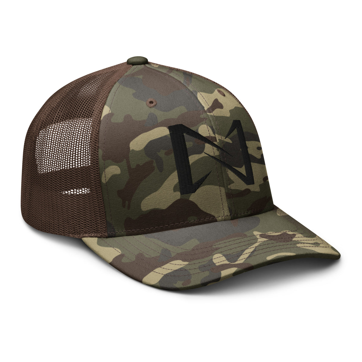 NPRWLR N Logo Camouflage Trucker Hat